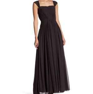 Vera Wang Smoke Gray Chiffon Gown NWT